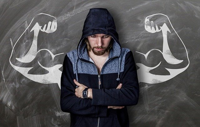 Mann deprimiert vom Training